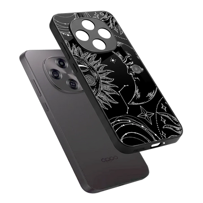 Celestial Duo sleek oppo f31 pro 5g cover with tempered glass back and TPU edges