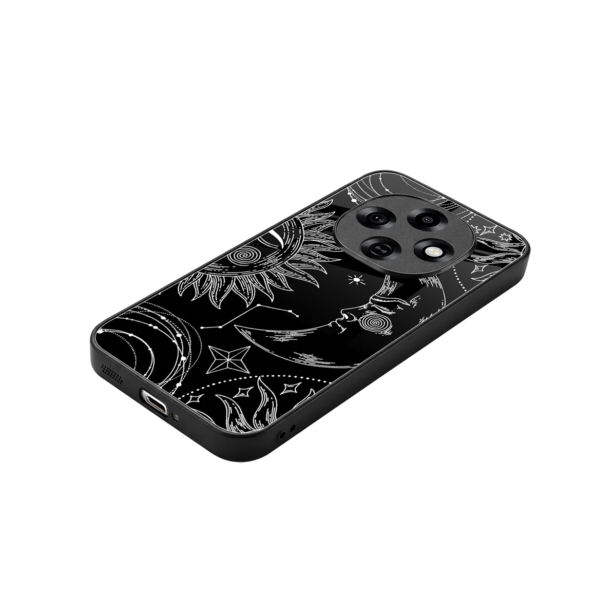 Celestial Duo stylish phone case for oppo f31 pro 5g | glossy glass and slim fit