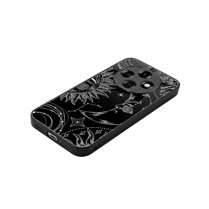 Celestial Duo stylish phone case for oppo f31 pro 5g | glossy glass and slim fit