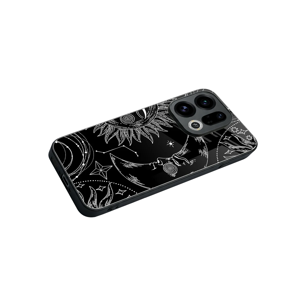 Celestial Duo stylish phone case for oppo find x9 | glossy glass and slim fit