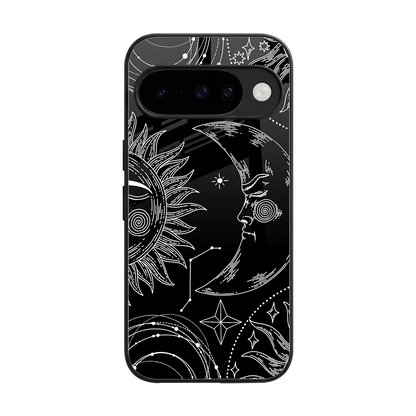 Celestial Duo back phone cover | glass case for google pixel 10