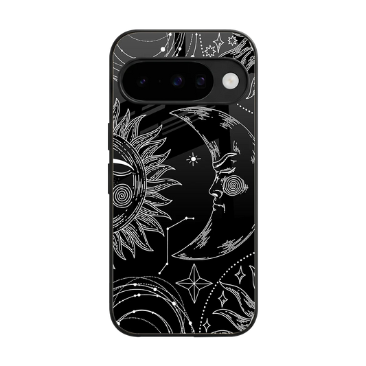 Celestial Duo back phone cover | glass case for google pixel 10