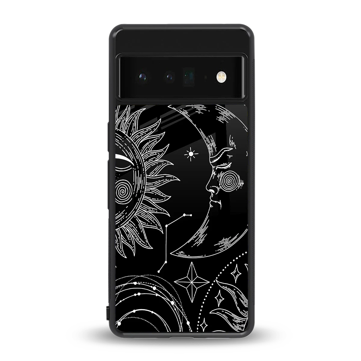 Celestial Duo back phone cover | glass case for google pixel 6 pro