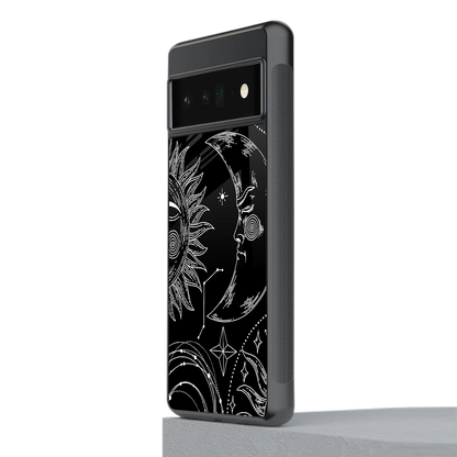 Celestial Duo stylish phone case for google pixel 6 pro | glossy glass and slim fit