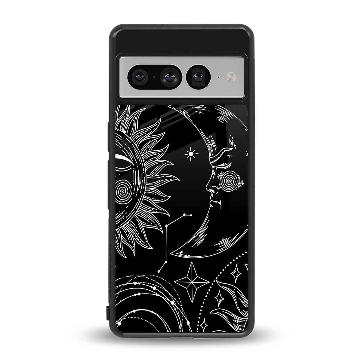 Celestial Duo back phone cover | glass case for google pixel 7 pro