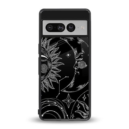 Celestial Duo back phone cover | glass case for google pixel 7 pro