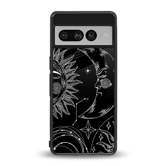 Celestial Duo back phone cover | glass case for google pixel 7 pro