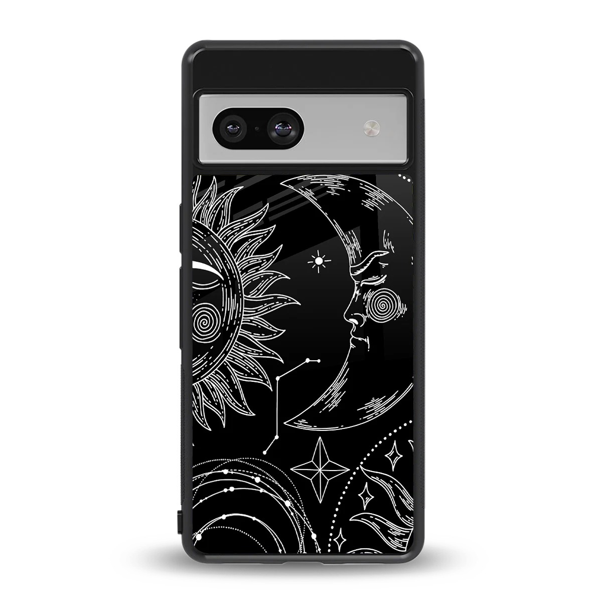 Celestial Duo back phone cover | glass case for google pixel 7