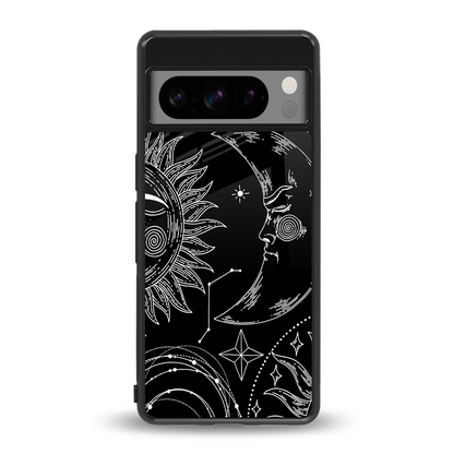 Celestial Duo back phone cover | glass case for google pixel 8 pro