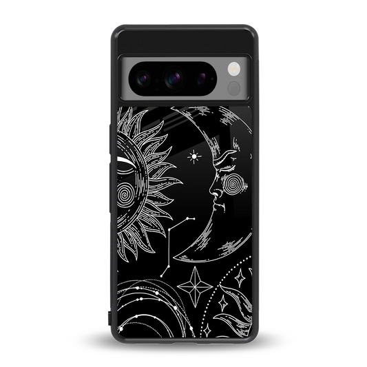 Celestial Duo back phone cover | glass case for google pixel 8 pro