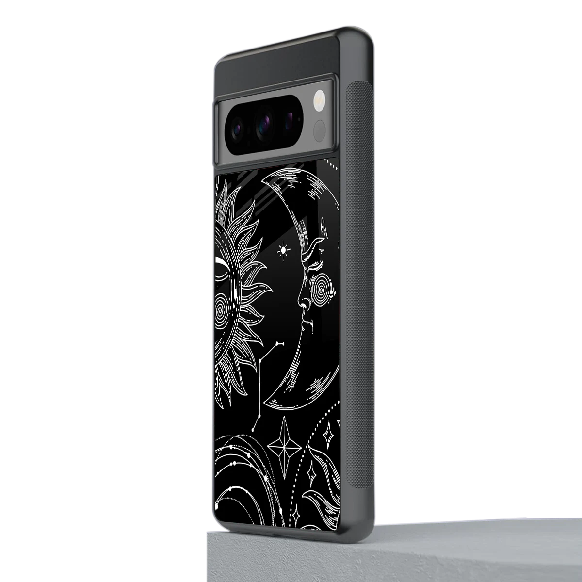 Celestial Duo stylish phone case for google pixel 8 pro | glossy glass and slim fit