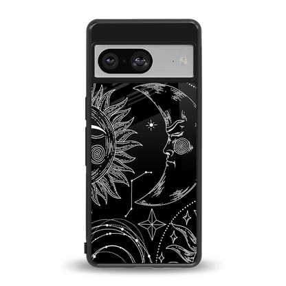 Celestial Duo back phone cover | glass case for google pixel 8