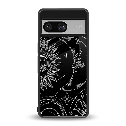 Celestial Duo back phone cover | glass case for google pixel 8