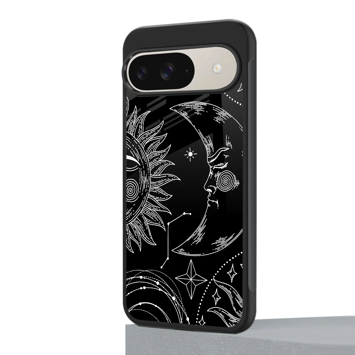 Celestial Duo google pixel 9 mobile cover | shockproof glass phone case
