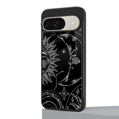 Celestial Duo google pixel 9 mobile cover | shockproof glass phone case