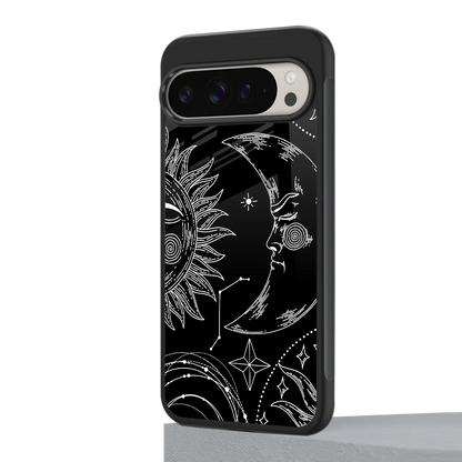Celestial Duo google pixel 9 pro xl mobile cover | shockproof glass phone case