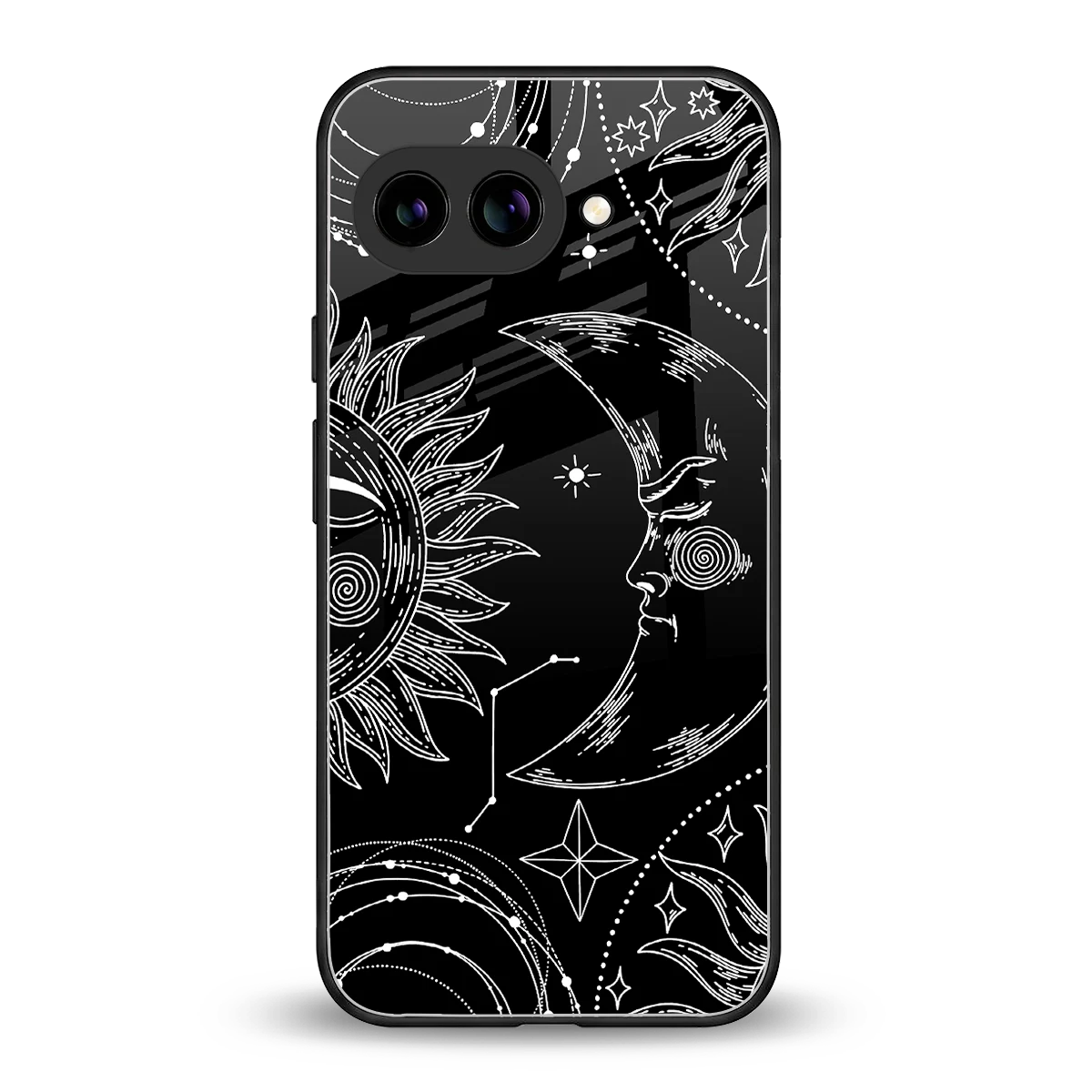 Celestial Duo back phone cover | glass case for google pixel 10a