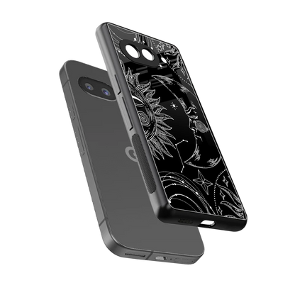 Celestial Duo sleek google pixel 10a cover with tempered glass back and TPU edges
