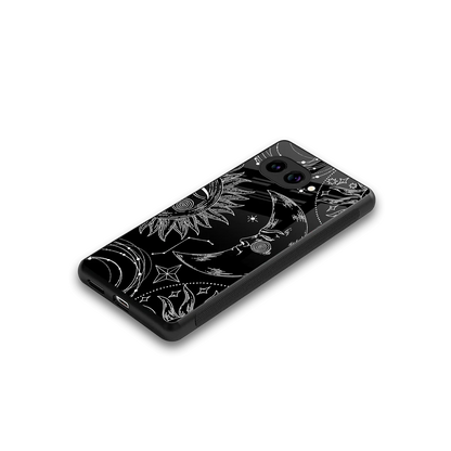 Celestial Duo stylish phone case for google pixel 10a | glossy glass and slim fit