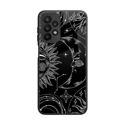 Celestial Duo back phone cover | glass case for samsung galaxy a23