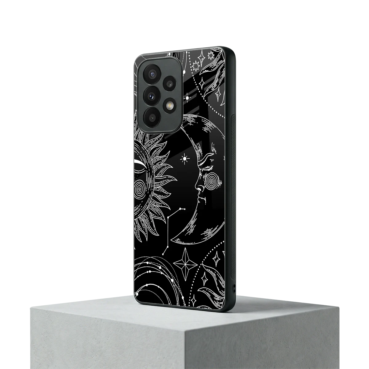 Celestial Duo samsung galaxy a23 mobile cover | shockproof glass phone case