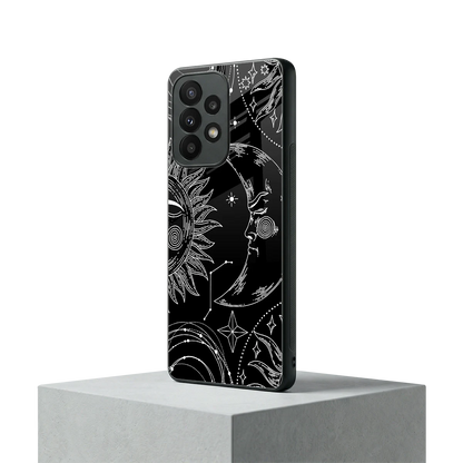 Celestial Duo samsung galaxy a23 mobile cover | shockproof glass phone case