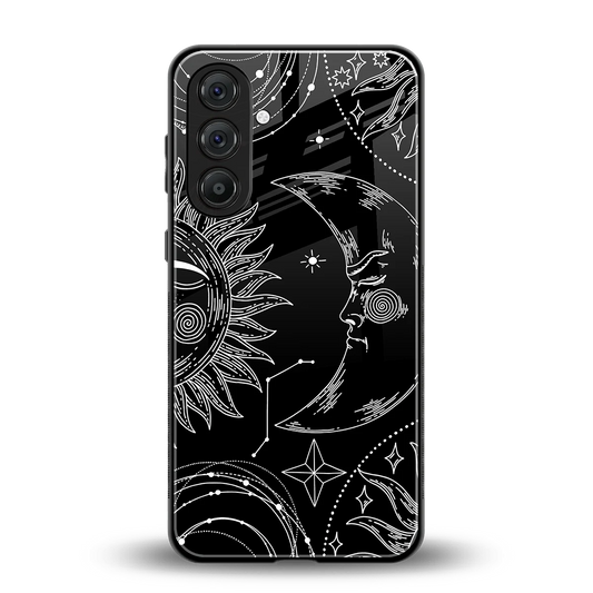 Celestial Duo back phone cover | glass case for samsung galaxy m35 5g