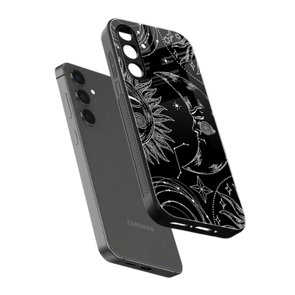 Celestial Duo sleek samsung galaxy m35 5g cover with tempered glass back and TPU edges