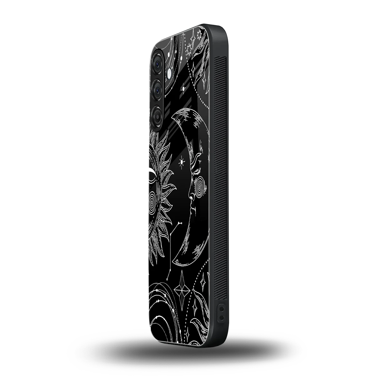 Celestial Duo samsung galaxy m35 5g mobile cover | shockproof glass phone case