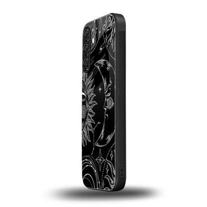 Celestial Duo samsung galaxy m35 5g mobile cover | shockproof glass phone case