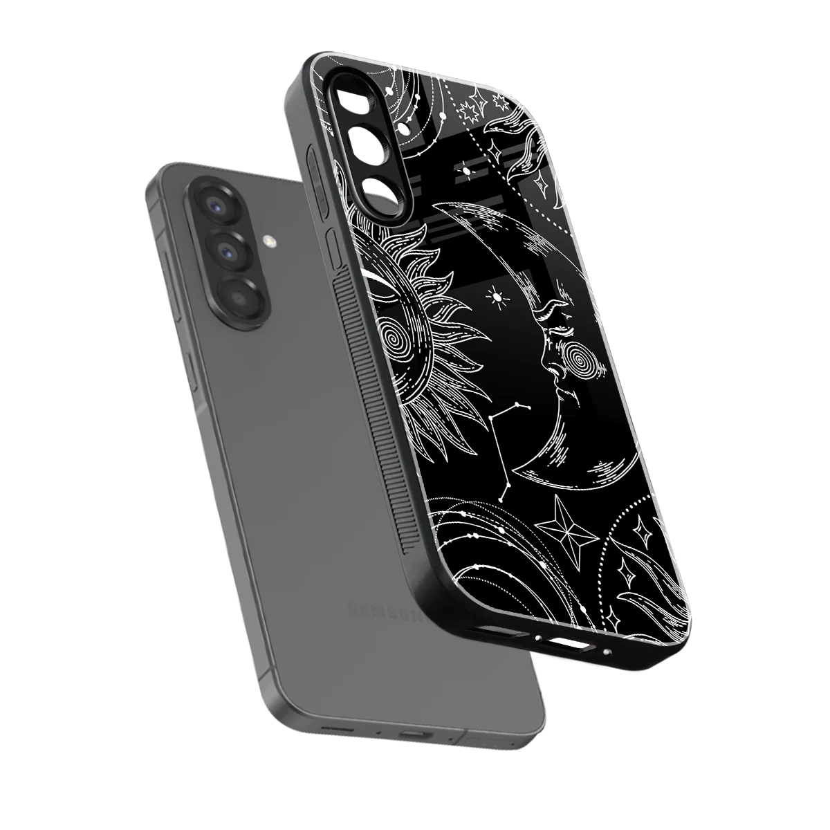 Celestial Duo sleek samsung galaxy a17 5g cover with tempered glass back and TPU edges