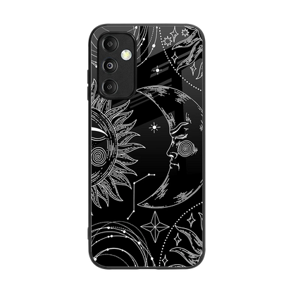 Celestial Duo back phone cover | glass case for samsung galaxy m14 5g