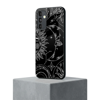 Celestial Duo samsung galaxy m14 5g mobile cover | shockproof glass phone case