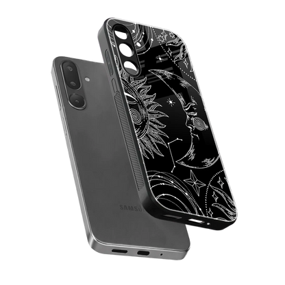 Celestial Duo sleek samsung galaxy m56 5g cover with tempered glass back and TPU edges