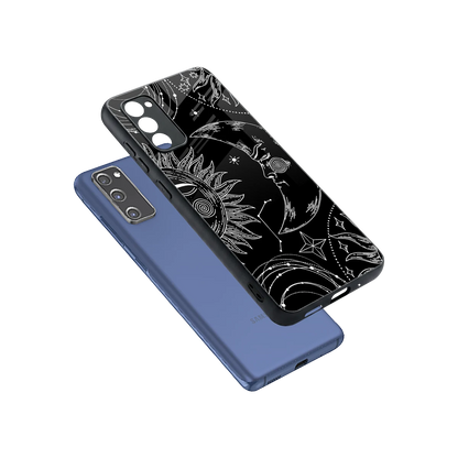 Celestial Duo sleek samsung galaxy s20 fe cover with tempered glass back and TPU edges