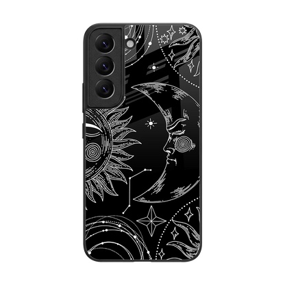 Celestial Duo back phone cover | glass case for samsung galaxy s22