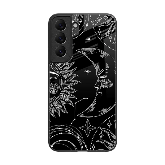 Celestial Duo back phone cover | glass case for samsung galaxy s22