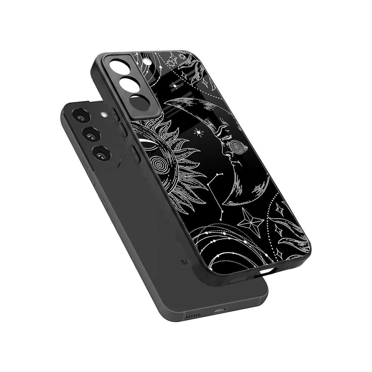 Celestial Duo sleek samsung galaxy s22 cover with tempered glass back and TPU edges