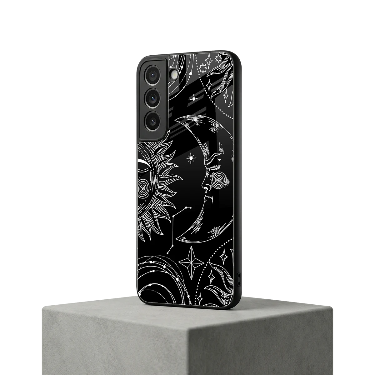 Celestial Duo samsung galaxy s22 mobile cover | shockproof glass phone case