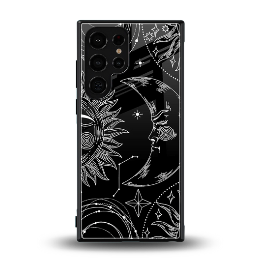 Celestial Duo back phone cover | glass case for samsung galaxy s23 ultra