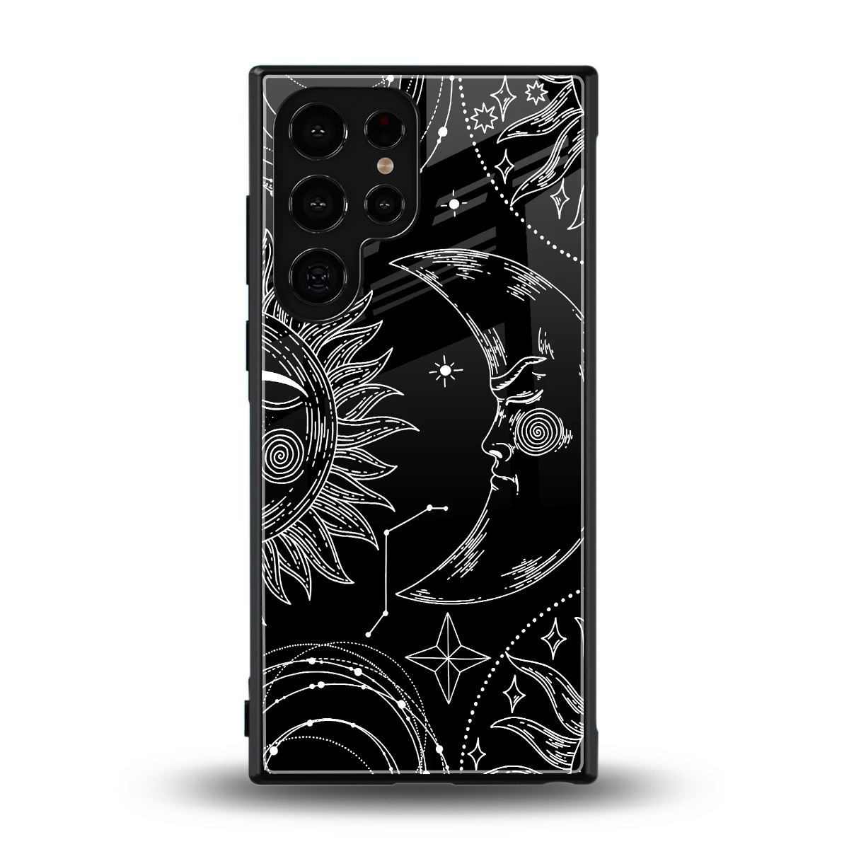 Celestial Duo back phone cover | glass case for samsung galaxy s24 ultra