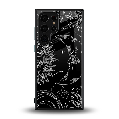 Celestial Duo back phone cover | glass case for samsung galaxy s24 ultra