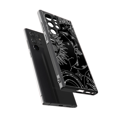 Celestial Duo sleek samsung galaxy s23 ultra cover with tempered glass back and TPU edges