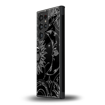 Celestial Duo samsung galaxy s23 ultra mobile cover | shockproof glass phone case