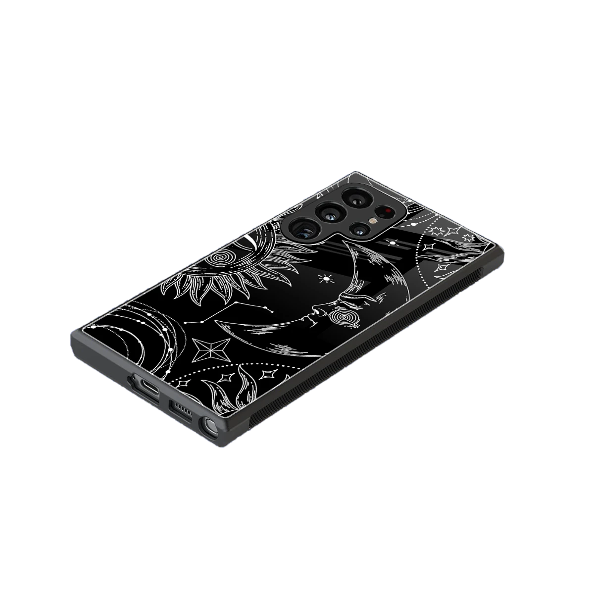 Celestial Duo stylish phone case for samsung galaxy s23 ultra | glossy glass and slim fit