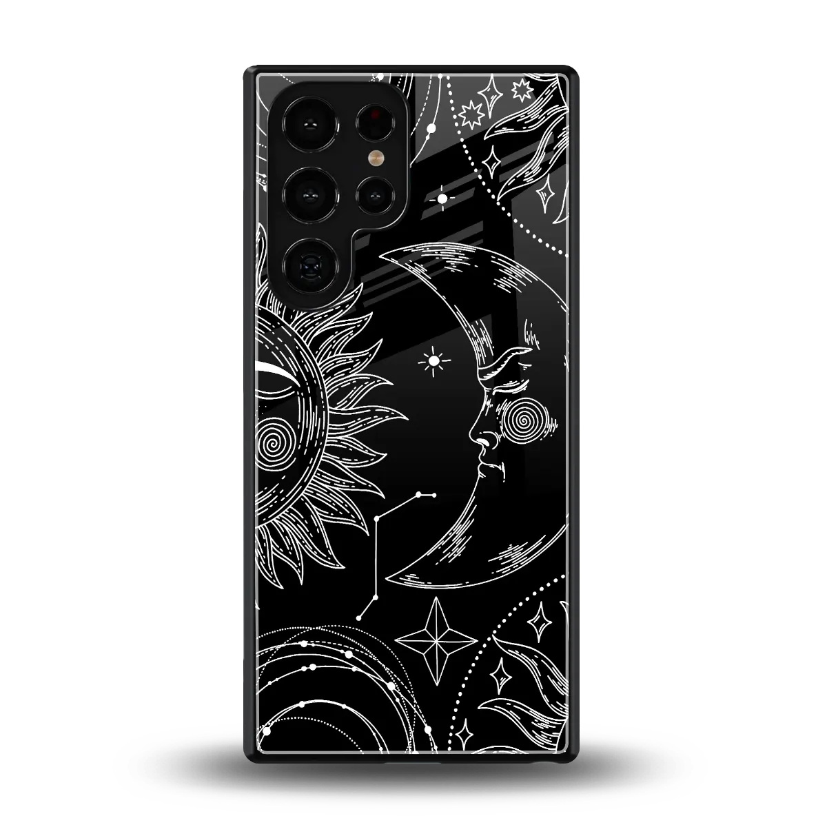 Celestial Duo back phone cover | glass case for samsung galaxy s25 ultra