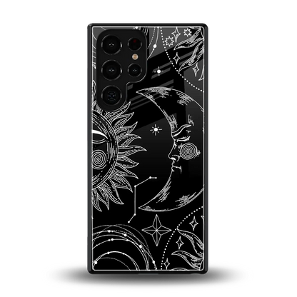 Celestial Duo back phone cover | glass case for samsung galaxy s25 ultra