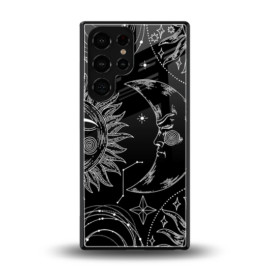 Celestial Duo back phone cover | glass case for samsung galaxy s25 ultra