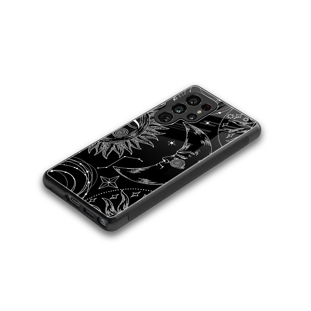 Celestial Duo stylish phone case for samsung galaxy s25 ultra | glossy glass and slim fit