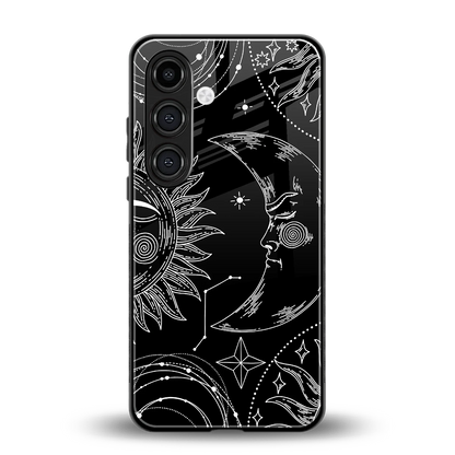 Celestial Duo back phone cover | glass case for samsung galaxy s25
